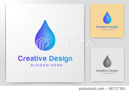 water / oil drop logo Ideas. Inspiration logo design. Template Vector Illustration. Isolated On White Background 86727361