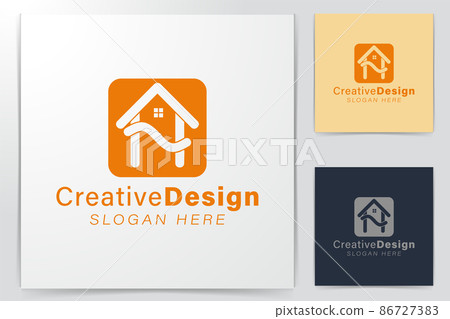 letter A H. House home logo Ideas. Inspiration logo design. Template Vector Illustration. Isolated On White Background letter A H. House home logo Ideas. Inspiration logo design. Template Vector Illustration. Isolated On White Background 86727383