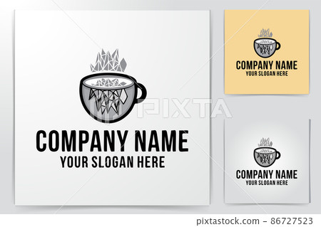 coffee mug, glass logo Designs Inspiration Isolated on White Background 86727523