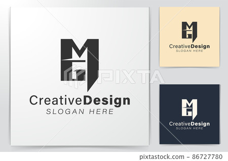 Initial letter M G Modern Logo Ideas. Inspiration logo design. Template Vector Illustration. Isolated On White Background Initial letter M G Modern Logo Ideas. Inspiration logo design. Template Vector Illustration. Isolated On White Background 86727780
