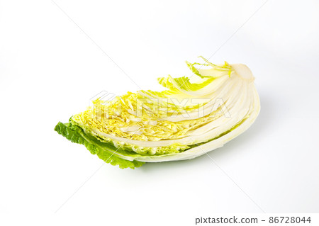 大白菜 1/4 蔬菜白色背景 86728044