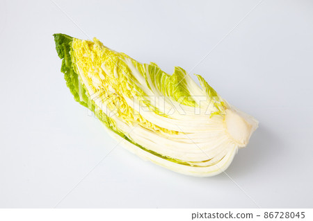 大白菜 1/4 蔬菜白色背景 86728045