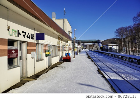 Tomamu station yard in winter Tomamu station yard in winter 86728115