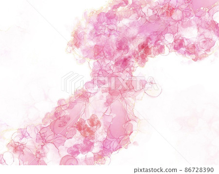 Cute pink ink art background - Stock Illustration [86728390] - PIXTA