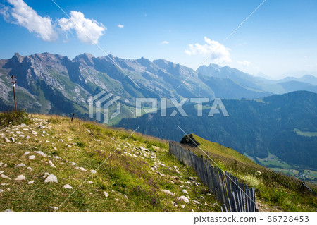 Mountain landscape in The Grand-Bornand, France Mountain landscape in The Grand-Bornand, France 86728453