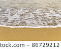 Sand of Beach and Soft Wave background, Copyspace 86729212