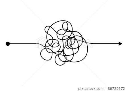 Tangle scrawl sketch set doodle drawing Royalty Free Vector