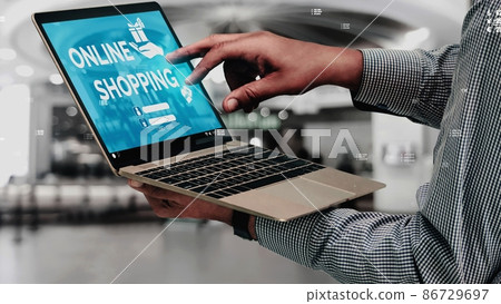 Shopping online and Internet money technology conceptual Shopping online and Internet money technology conceptual 86729697
