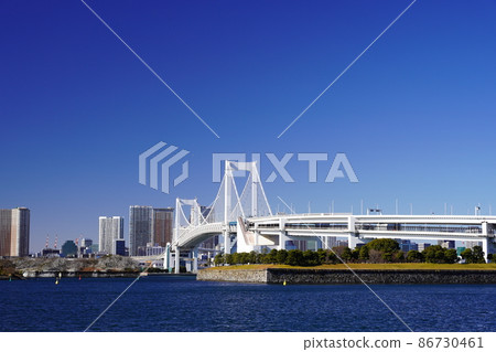 東京海濱城市東京灣和彩虹橋 86730461