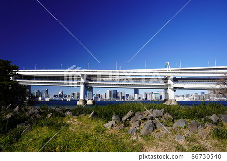 Tokyo Waterfront City Tokyo Bay and Rainbow Bridge Tokyo Waterfront City Tokyo Bay and Rainbow Bridge 86730540
