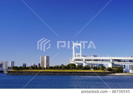 Tokyo Waterfront City Daiba Park and Rainbow Bridge Tokyo Waterfront City Daiba Park and Rainbow Bridge 86730545