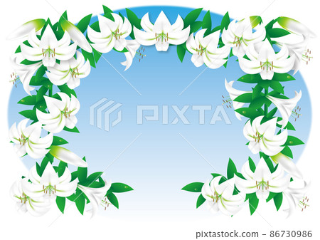Lily wreath (with background) 86730986
