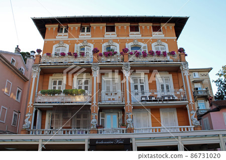 Oldfashioned but renewed heritage hotels in Opatija, Adriatic coast, Croatia 86731020