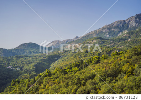 Mountains of Montenegro near the city of Budva 86731128