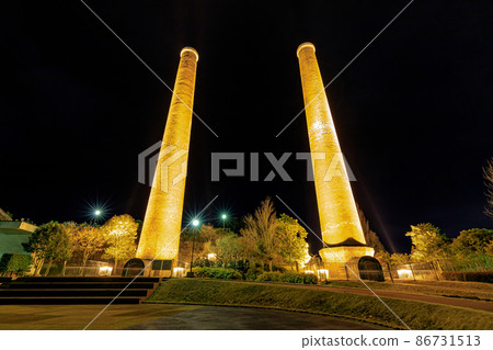 Illuminated chimney Tagawa City Coal Memorial Park Tagawa City, Fukuoka Prefecture Illuminated chimney Tagawa City Coal Memorial Park Tagawa City, Fukuoka Prefecture 86731513