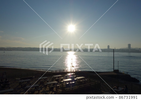 Coast sunset sunny Sarushima Coast sunset sunny Sarushima 86731991
