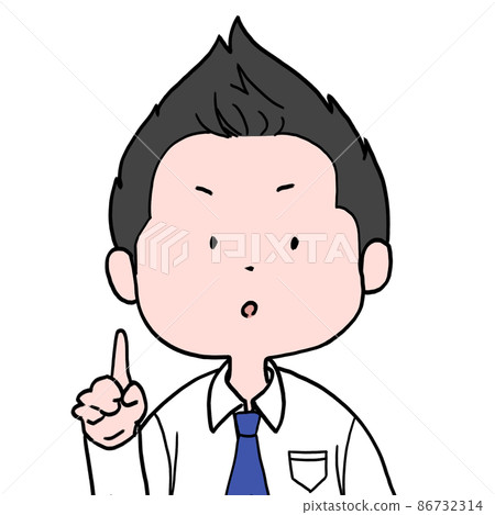 Male loose character illustration office worker pointing Male loose character illustration office worker pointing 86732314