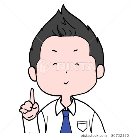 男性鬆散人物插圖上班族歡樂指點 男性鬆散人物插圖上班族歡樂指點 86732320