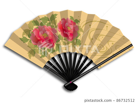 Peony pattern fan 86732512
