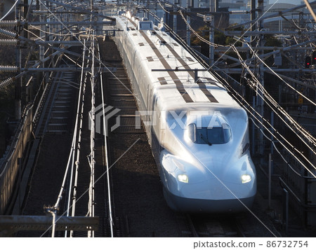 Shinkansen N700S J2 formation at Honmachi overpass Shinkansen N700S J2 formation at Honmachi overpass 86732754