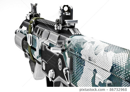 3d model automatic rifle with a collimator sight and silencer 3d model automatic rifle with a collimator sight and silencer 86732968