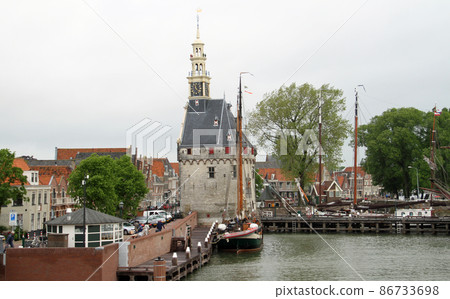 View of the main tower of Hoorn harbor 86733698