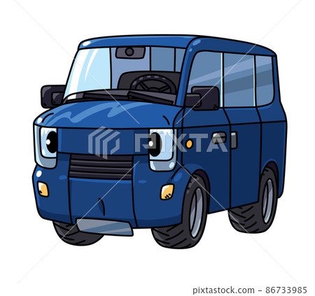 Small car with eyes. Mini van vector illustration 86733985