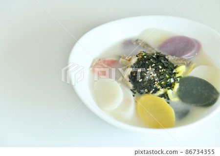 Korean food. Korean rice cake soup. New Year's food Korean food. Korean rice cake soup. New Year's food 86734355