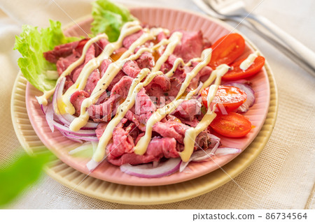 Roast beef carpaccio Roast beef carpaccio 86734564