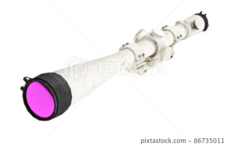 3d model optical sight for weapons isolated on white backgro 86735011