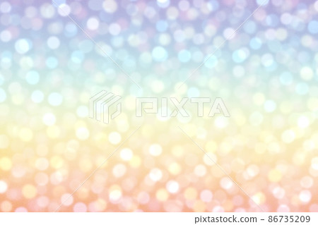 Illuminations-like background) Abstract illustration of rainbow-colored bokeh light Gradation Fantastic holiday Maru Spring pale 86735209