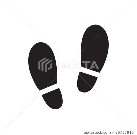 footprint foot icon vector illustration 86735916