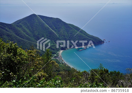 Nagahama Bay from the summit of Mt. Odake Nagahama Bay from the summit of Mt. Odake 86735918