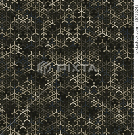 Camouflage pattern background. Classic clothing style masking camo repeat print 86736242