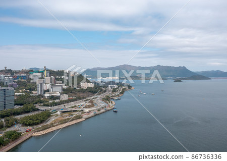the tolo harbour Landscape in Hong Kong 4 Feb 2022 86736336
