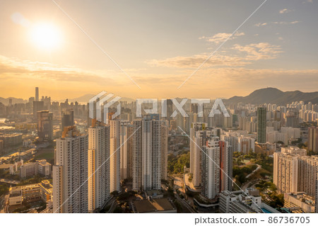 the residential area at Kowloon, hong kong 30 Jan 2022 the residential area at Kowloon, hong kong 30 Jan 2022 86736705