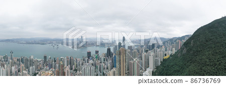 the landscape of Hong Kong view at Mid Level Peak 31 Jan 2022 the landscape of Hong Kong view at Mid Level Peak 31 Jan 2022 86736769