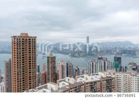 the residential area at west mid level hong kong 31 Jan 2022 the residential area at west mid level hong kong 31 Jan 2022 86736891