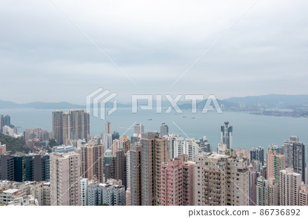 the residential area at west mid level hong kong 31 Jan 2022 the residential area at west mid level hong kong 31 Jan 2022 86736892