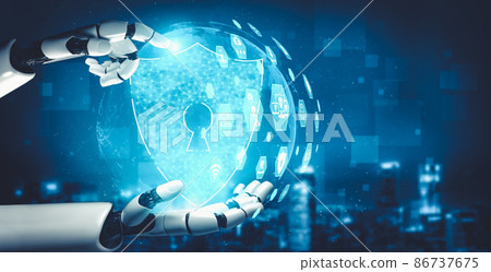 Future artificial intelligence and machine learning for AI droid robot or cyborg Future artificial intelligence and machine learning for AI droid robot or cyborg 86737675