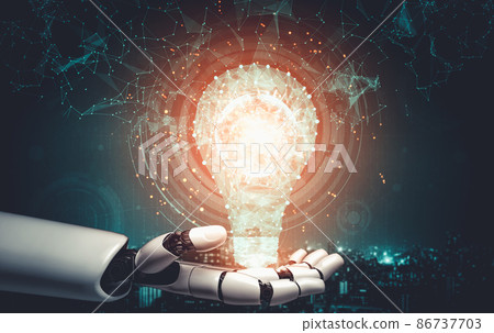 Future artificial intelligence and machine learning for AI droid robot or cyborg Future artificial intelligence and machine learning for AI droid robot or cyborg 86737703
