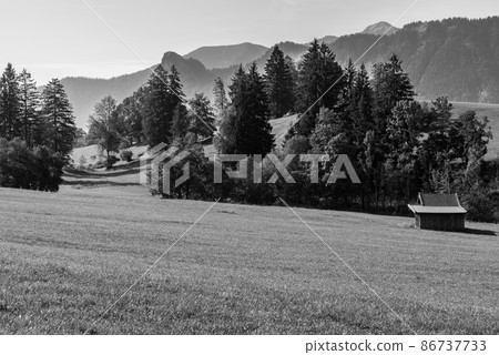 Scenic view over the German countryside around the village Kappel 86737733