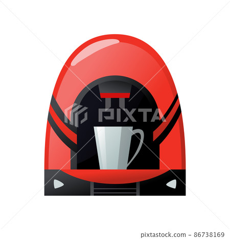 Coffee maker machine icon. Kitchen accessorie for making a drink. Isolated electronic equipment 86738169