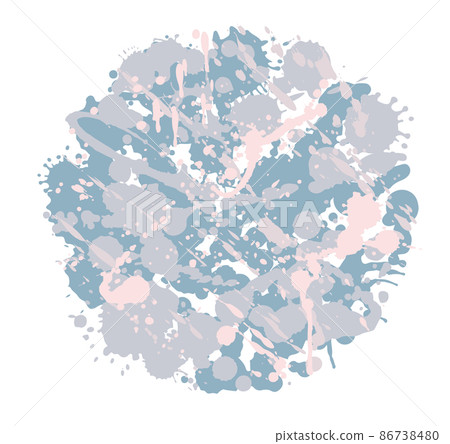 Circular splash background decoration pastel color dripping ink splash 86738480