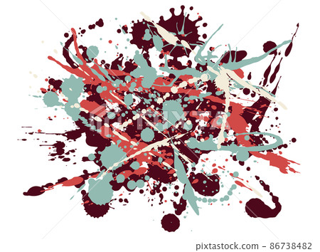 Pop splash background decoration, dripping ink, splashes with momentum 86738482