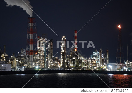 Factory night view Factory night view 86738935