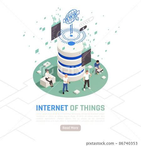 Internet Of Things Isometric Design Concept - Stock Illustration ...