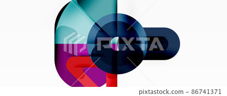Creative geometric wallpaper. Circles, lines background. Business template for wallpaper, banner, background or landing Creative geometric wallpaper. Circles, lines background. Business template for wallpaper, banner, background or landing 86741371