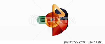 Creative geometric wallpaper. Circles, lines background. Business template for wallpaper, banner, background or landing Creative geometric wallpaper. Circles, lines background. Business template for wallpaper, banner, background or landing 86741385