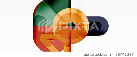 Creative geometric wallpaper. Circles, lines background. Business template for wallpaper, banner, background or landing Creative geometric wallpaper. Circles, lines background. Business template for wallpaper, banner, background or landing 86741387